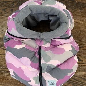 7am enfant car seat cocoon cover (pink camo)